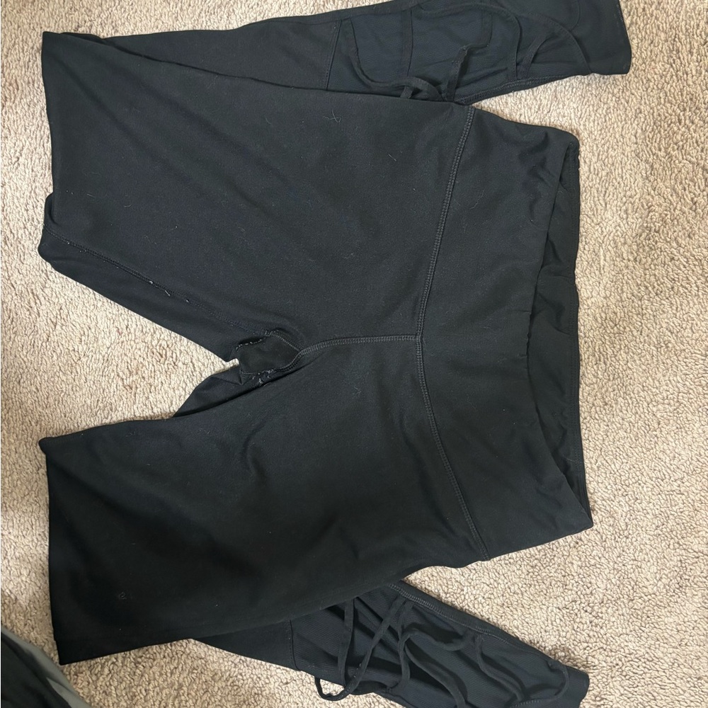 C9 by Champion Black Workout Leggings with mesh cross pattern on back of the leg